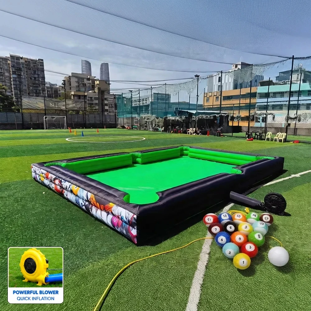 Large Footpool Pool Table with Balls Black Inflatable Billard for Soccer Event Inflatable Snooker Football Interactive Game
Large Footpool Pool Table with Balls Black Inflatable Billard for Soccer Event Inflatable Snooker Football Interactive Game