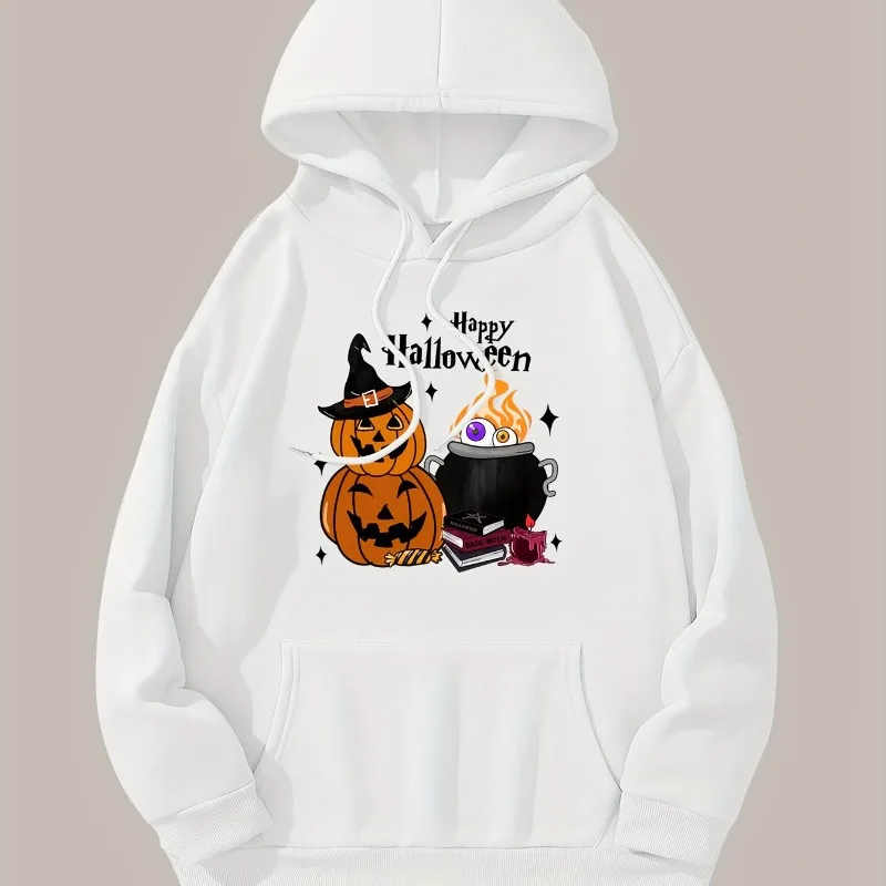 Толстовка с капюшоном и карманом-кенгуру с принтом тыквы на Хэллоуин, повседневная толстовка с капюшоном и длинными рукавами на шнурке, женская одежда
Толстовка с капюшоном и карманом-кенгуру с принтом тыквы на Хэллоуин, повседневная толстовка с капюшоном и длинными рукавами на шнурке, женская одежда