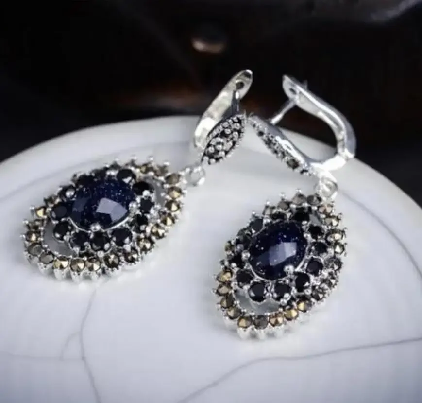 Women Genuine 925 Silver natural jade Marcasite Earrings
Women Genuine 925 Silver natural jade Marcasite Earrings