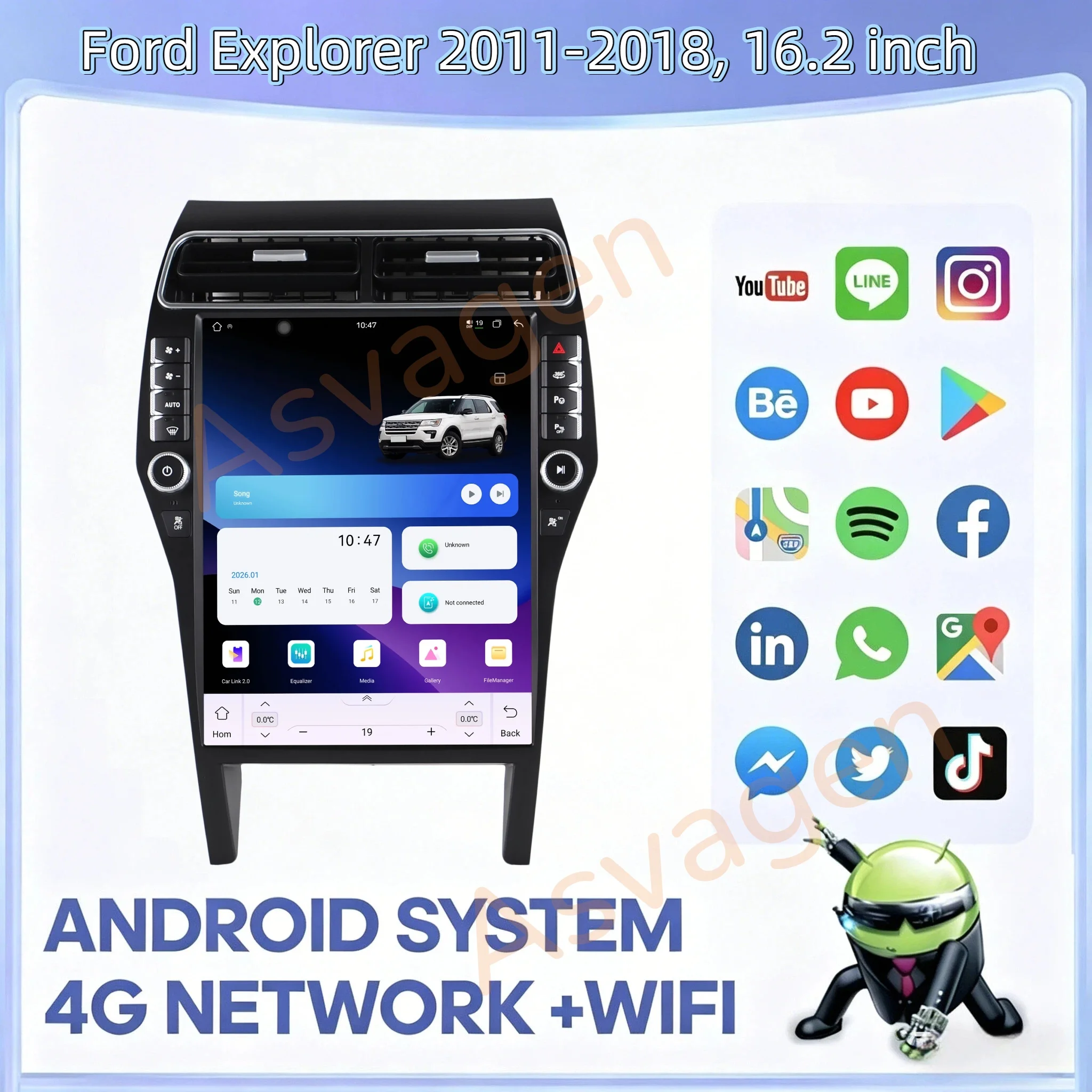 16.2 Inch Touch Screen Android 13.0 Car Radio For Ford Explorer 2011-2019 Stereo Touch Screen Wireless CarPlay GPS Navig Auto
16.2 Inch Touch Screen Android 13.0 Car Radio For Ford Explorer 2011-2019 Stereo Touch Screen Wireless CarPlay GPS Navig Auto