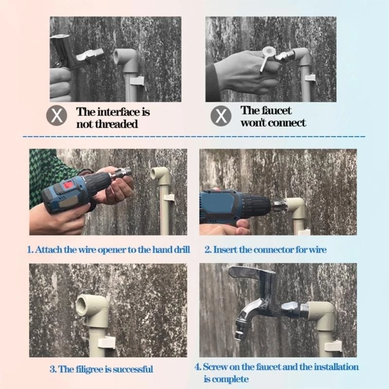 A5YD Electric Drill PVC Pipe Rideer Комплект ПВХ инструмент Maker Maker For Electric Drill
A5YD Electric Drill PVC Pipe Rideer Комплект ПВХ инструмент Maker Maker For Electric Drill