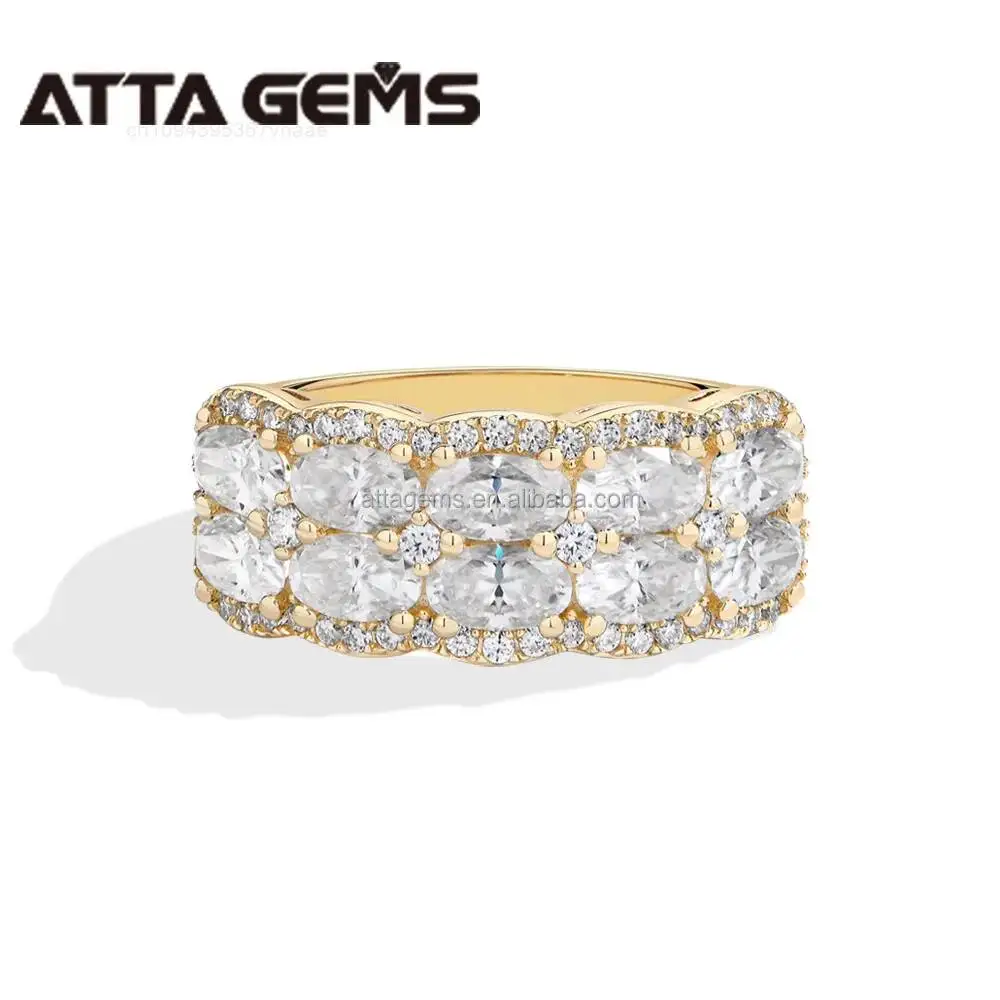 ATTA 3.5ct D Color Moissanite Oval Cut Ring 925 Sterling Silver Wide Band Luxury Diamond Look Ring Wholesale OEM ODM
ATTA 3.5ct D Color Moissanite Oval Cut Ring 925 Sterling Silver Wide Band Luxury Diamond Look Ring Wholesale OEM ODM