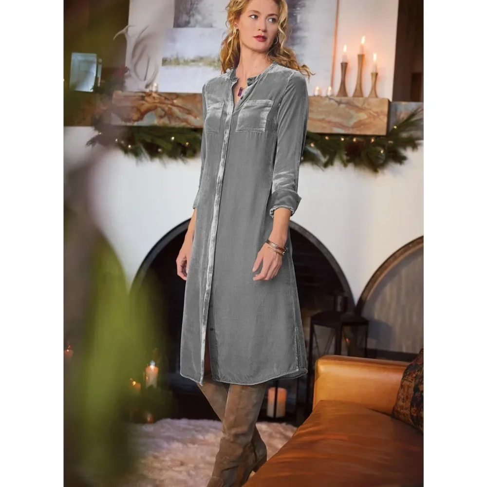 Spring Summer New Golden Velvet Long Sleeved Shirt Dress for Women's Dress Fashion Loose Belt Solid Color Elegant Female Dresses
Spring Summer New Golden Velvet Long Sleeved Shirt Dress for Women's Dress Fashion Loose Belt Solid Color Elegant Female Dresses