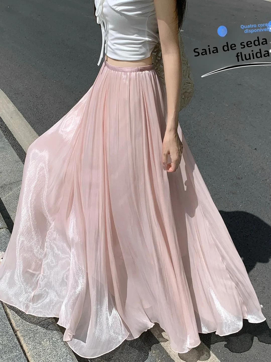 Elegant High Waist A-Line Skirt Half-length Women's Fashion 2026 New Style Flowing Tulle Skirt Large Hem Long Skirt
Elegant High Waist A-Line Skirt Half-length Women's Fashion 2026 New Style Flowing Tulle Skirt Large Hem Long Skirt