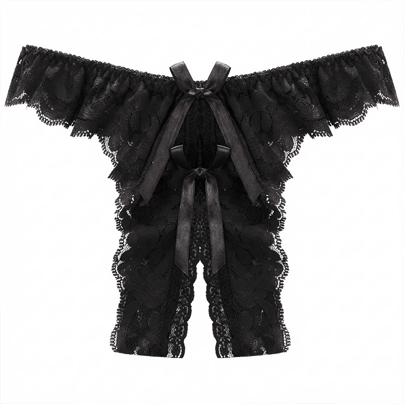 1PC Hollow Out Bow Lace Panties Pure Desire See-Through Open-Crotch Briefs For Women
1PC Hollow Out Bow Lace Panties Pure Desire See-Through Open-Crotch Briefs For Women