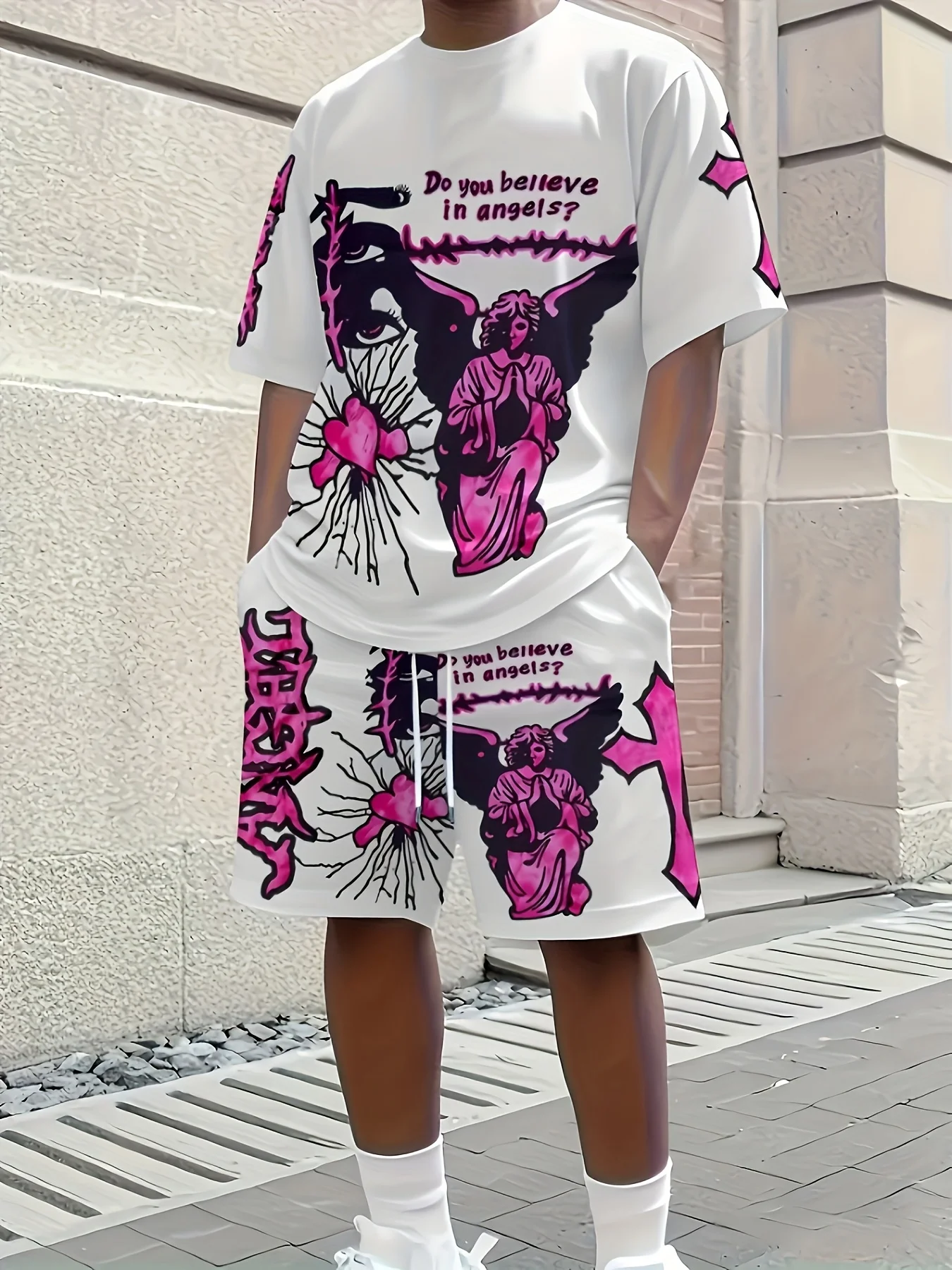 2026 Summer New Men's Short-Sleeved Set with 3D Trendy Print - Comfortable Lightweight Soft and Stylish for Streetwear Style
2026 Summer New Men's Short-Sleeved Set with 3D Trendy Print - Comfortable Lightweight Soft and Stylish for Streetwear Style