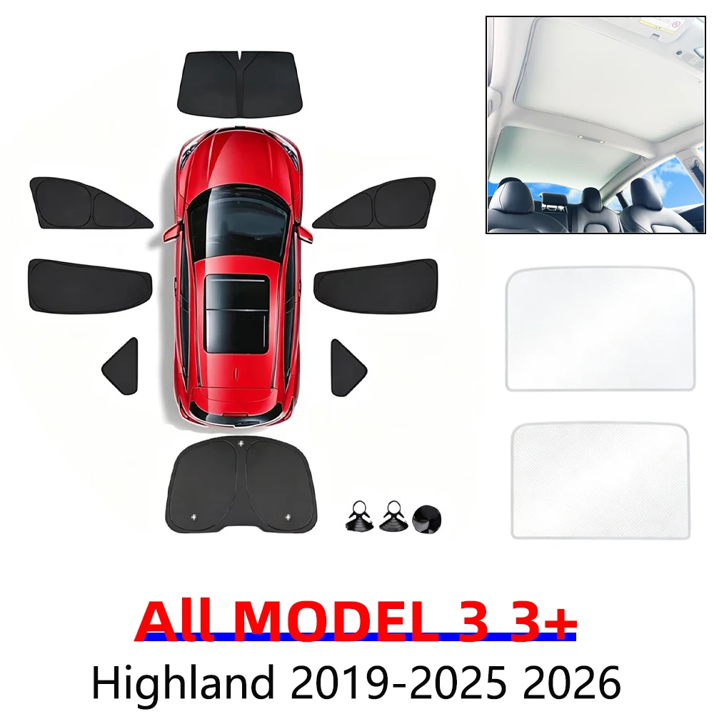For Tesla Model 3 Highland 2019-2026 Sun Shade Front Rear Side Window Sunshade Windshield Sun Visor Outdoor Camping Accessories
For Tesla Model 3 Highland 2019-2026 Sun Shade Front Rear Side Window Sunshade Windshield Sun Visor Outdoor Camping Accessories