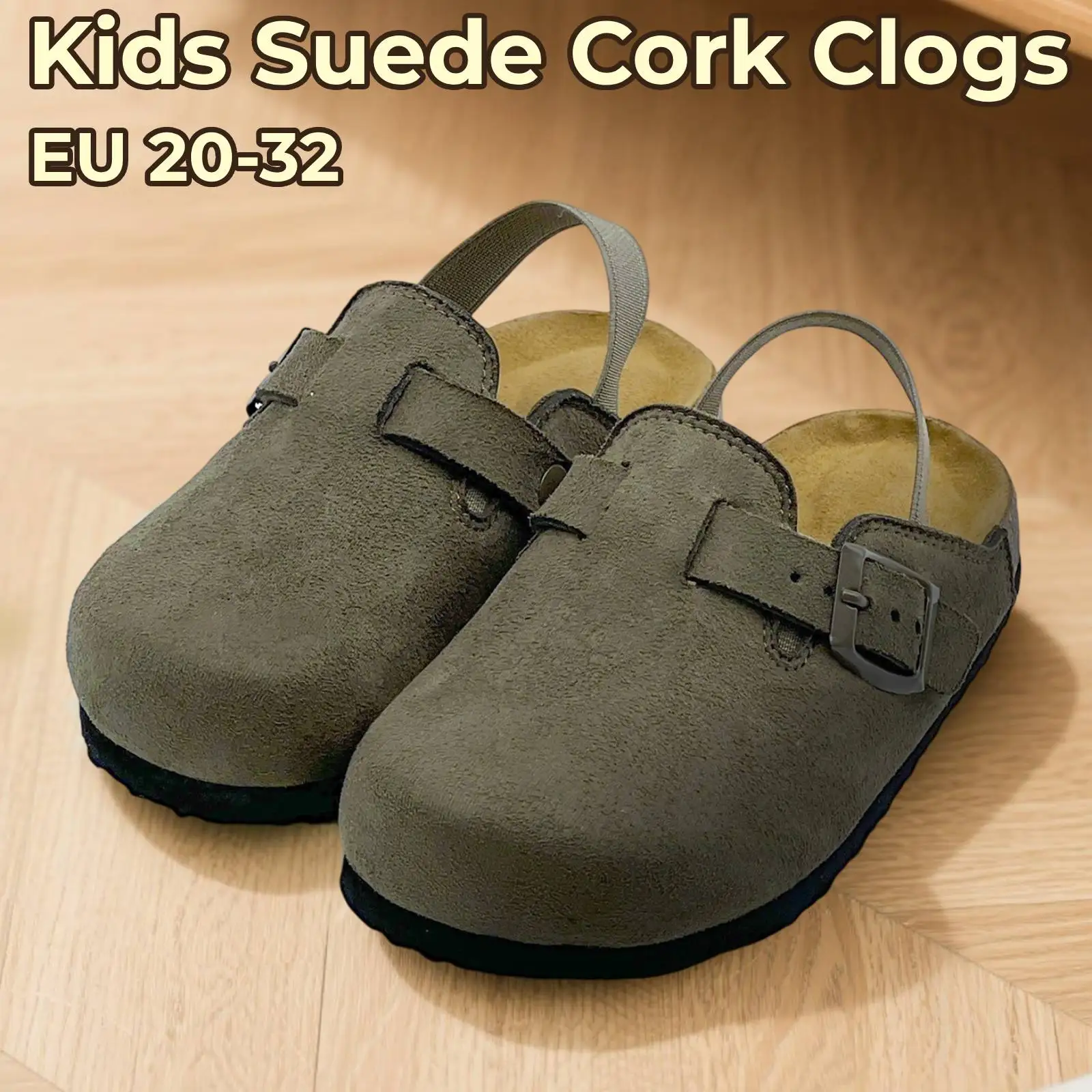 Kids Toddler Suede Clogs Slides Mules Sandals Arch Support Luxury Leather Cork Latex Footbed Summer Shoe for Boys Girls EU 20-32
Kids Toddler Suede Clogs Slides Mules Sandals Arch Support Luxury Leather Cork Latex Footbed Summer Shoe for Boys Girls EU 20-32