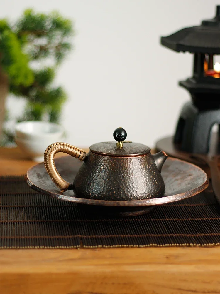 Pure Purple Copper Ginkgo Bronze Pot, Pure Handmade Thickened Tea Pot, Boiling Tea in the Stove, Kung Fu Tea Set, Brewing Pot, 
Pure Purple Copper Ginkgo Bronze Pot, Pure Handmade Thickened Tea Pot, Boiling Tea in the Stove, Kung Fu Tea Set, Brewing Pot,