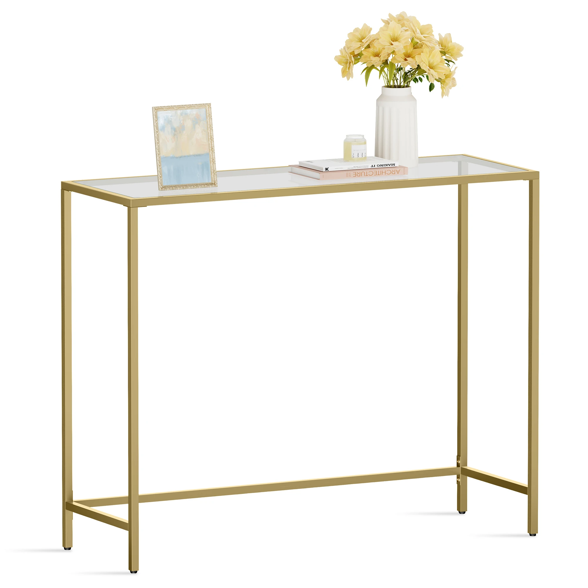 VASAGLE 39.4 Inches Console Table, Tempered Glass Sofa Table, Modern Entryway Table, Metal Frame, Easy to Assemble
VASAGLE 39.4 Inches Console Table, Tempered Glass Sofa Table, Modern Entryway Table, Metal Frame, Easy to Assemble