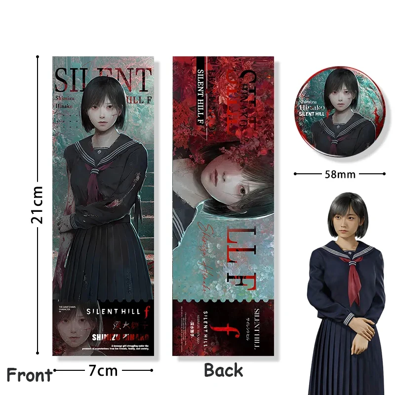 Игра SILENT HILL F Shimizu Hinako, лазерный значок для косплея, металлическая брошь, сумка, булавки для одежды, ювелирные изделия, коллекционные аксессуары
Игра SILENT HILL F Shimizu Hinako, лазерный значок для косплея, металлическая брошь, сумка, булавки для одежды, ювелирные изделия, коллекционные аксессуары