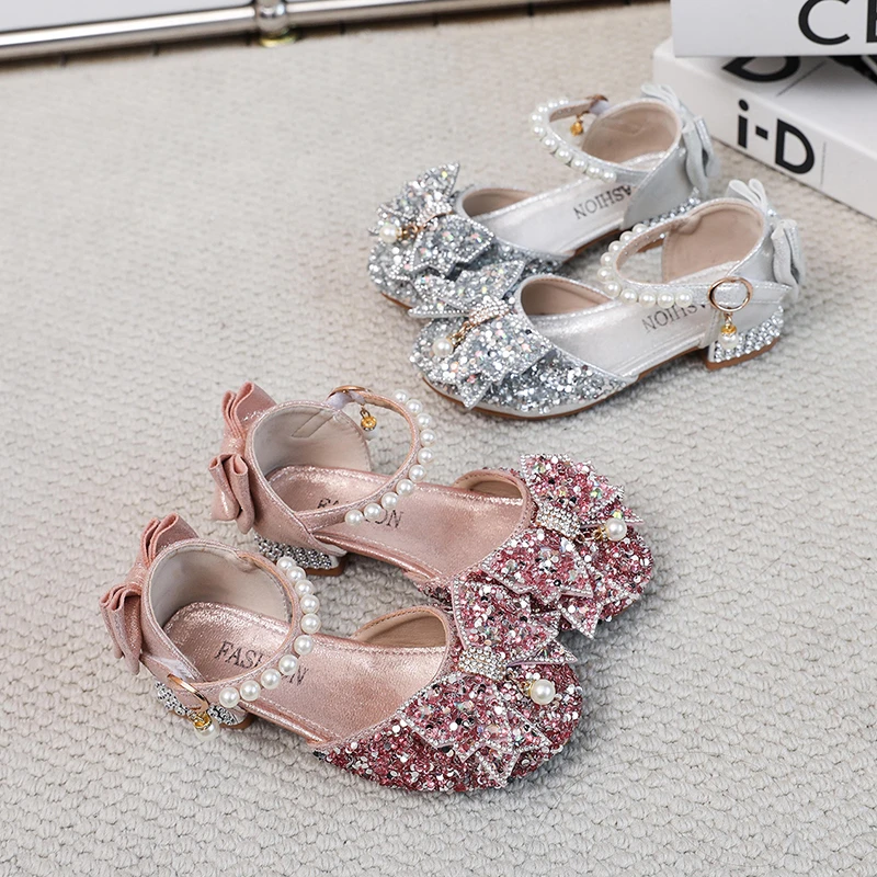Children's Princess Beaded Sequin Decorated Sweet Toe Sandals Spring and Summer New Girl Fashion Bow Decorated High Heel Sandals
Children's Princess Beaded Sequin Decorated Sweet Toe Sandals Spring and Summer New Girl Fashion Bow Decorated High Heel Sandals