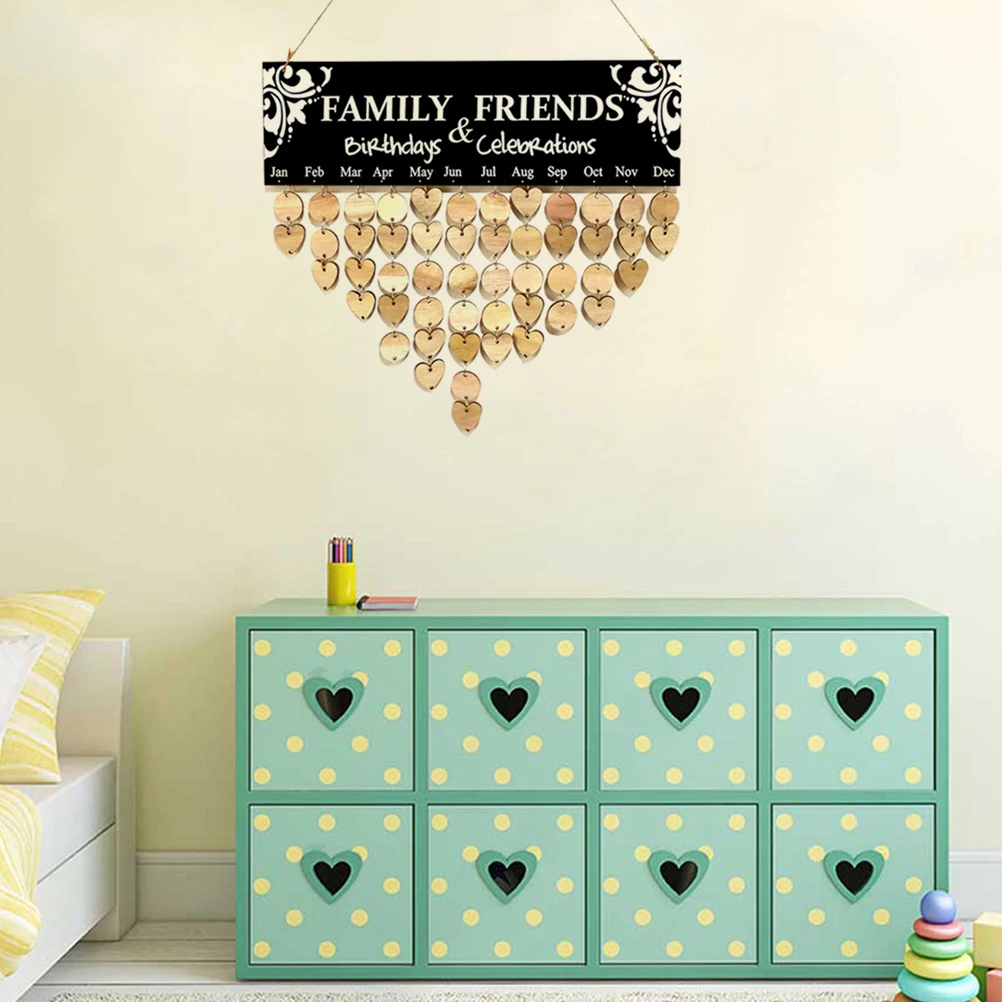 Calendar Wooden Set DIY Birthday Reminder Board Family & Friends House Hanging Decoration
Calendar Wooden Set DIY Birthday Reminder Board Family & Friends House Hanging Decoration