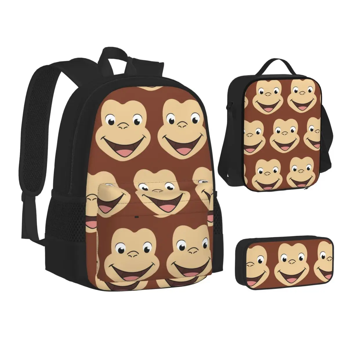 Curious George Brown Monkey Backpacks Boys Girls Bookbag School Bags Kids Rucksack Lunch Bag Pen Bag Three-Piece Set
Curious George Brown Monkey Backpacks Boys Girls Bookbag School Bags Kids Rucksack Lunch Bag Pen Bag Three-Piece Set