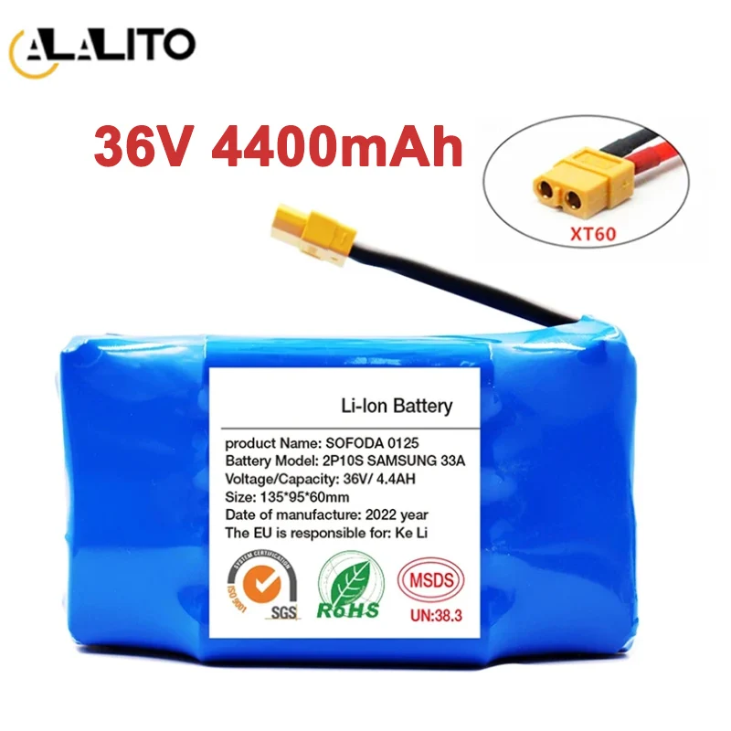 Genuine 36V 10s2p Battery Packs 4400mAh Rechargeable Lithium Ion Battery for Electric Self Balancing Scooter HoverBoard Unicycle
Genuine 36V 10s2p Battery Packs 4400mAh Rechargeable Lithium Ion Battery for Electric Self Balancing Scooter HoverBoard Unicycle