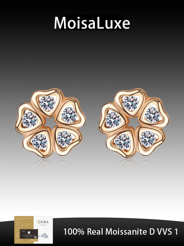 MoisaLuxe Official Store GRA Moissanite Plata Sterling 925 Silver Female Love Petal Simple Earrings For Women Hoops Piercing
MoisaLuxe Official Store GRA Moissanite Plata Sterling 925 Silver Female Love Petal Simple Earrings For Women Hoops Piercing