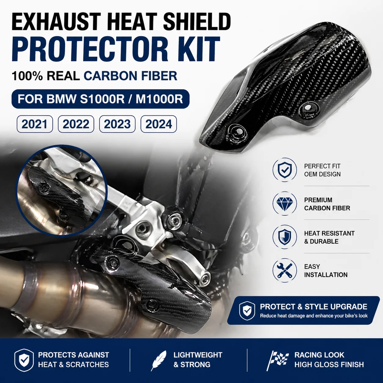 for BMW S1000R M1000R 2021 2022 2023 2024 Motorcycle Accessories Exhaust Hood Protection Kit 100% Carbon Fiber 2024
for BMW S1000R M1000R 2021 2022 2023 2024 Motorcycle Accessories Exhaust Hood Protection Kit 100% Carbon Fiber 2024