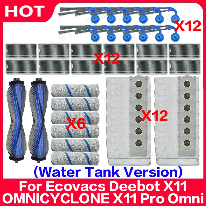 For Ecovacs Deebot X11 OMNICYCLONE X11 Pro Omni (Water Tank Version) Main Side Brush Hepa Filter Rag Dust Bag Accessories
For Ecovacs Deebot X11 OMNICYCLONE X11 Pro Omni (Water Tank Version) Main Side Brush Hepa Filter Rag Dust Bag Accessories