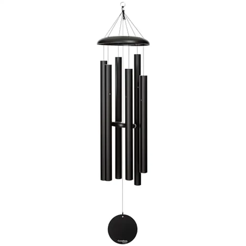 56" Black Aluminum Wind Chime Patio Garden Outdoor Decor USA Made Pentatonic Scale G 6 Tubes Powder Coated Finishes Lasts
56" Black Aluminum Wind Chime Patio Garden Outdoor Decor USA Made Pentatonic Scale G 6 Tubes Powder Coated Finishes Lasts