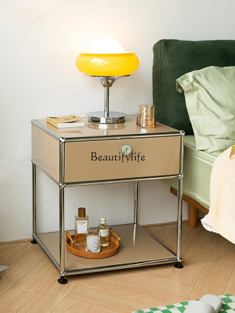 Mid-Ancient Bauhaus Stainless Steel Bedside Table Bedroom Modern Minimalist Storage Sofa Side Cabinet
Mid-Ancient Bauhaus Stainless Steel Bedside Table Bedroom Modern Minimalist Storage Sofa Side Cabinet