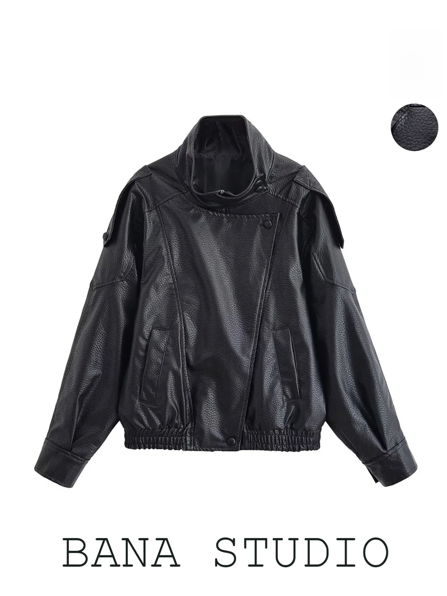 BANA Thickened Black Leather Jacket Women's Stylish Stand Collar American Cool And Handsome 2025 New Style Winter Coat
BANA Thickened Black Leather Jacket Women's Stylish Stand Collar American Cool And Handsome 2025 New Style Winter Coat