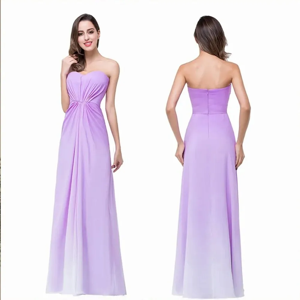 Gradient Purple Long Evening Dress Tube Top Pleat Sweetheart Backless Zipper Prom Dress Slim A Line Floor-Length Party Gowns
Gradient Purple Long Evening Dress Tube Top Pleat Sweetheart Backless Zipper Prom Dress Slim A Line Floor-Length Party Gowns