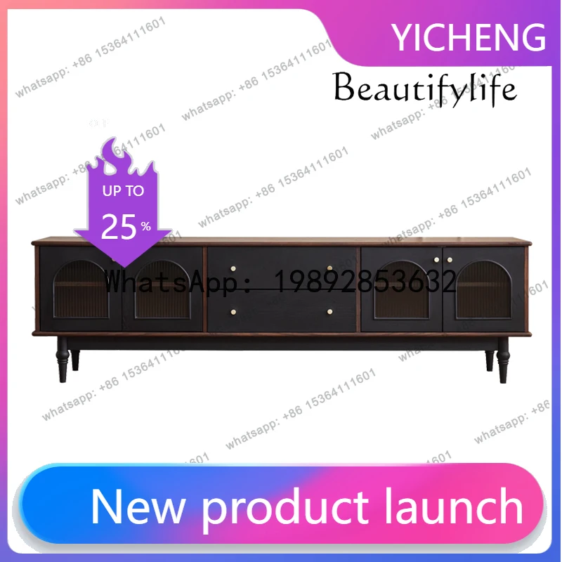 QQ American light luxury TV cabinet modern simple living room antique two-color arched door locker
QQ American light luxury TV cabinet modern simple living room antique two-color arched door locker