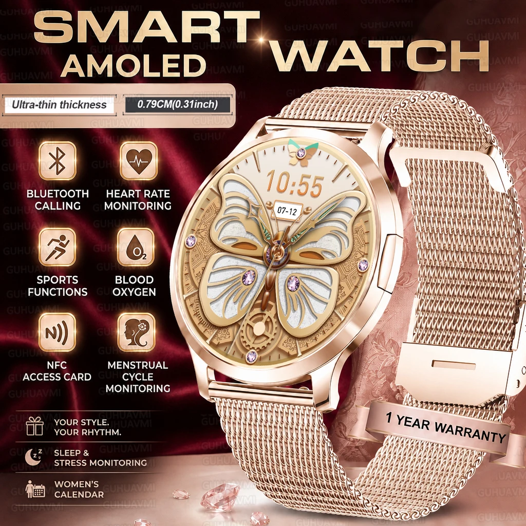 2026 New Lady Fashion Smart Watch women AMOLED HD Screen NFC Sport Heart Rate Bluetooth Call Waterproof Outdoor Smartwatch Women
2026 New Lady Fashion Smart Watch women AMOLED HD Screen NFC Sport Heart Rate Bluetooth Call Waterproof Outdoor Smartwatch Women