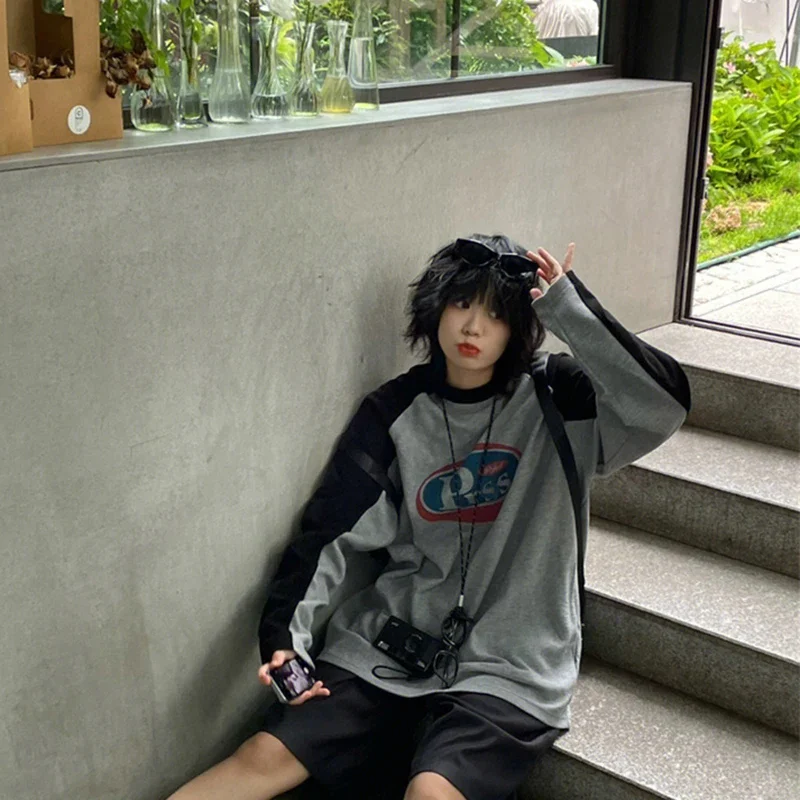 MEXZT Harajuku Gray Long Sleeve T Shirt Women Streetwear Vintage Pullover Sweatshirts Oversized Retro O Neck Patchwork Print Top
MEXZT Harajuku Gray Long Sleeve T Shirt Women Streetwear Vintage Pullover Sweatshirts Oversized Retro O Neck Patchwork Print Top
