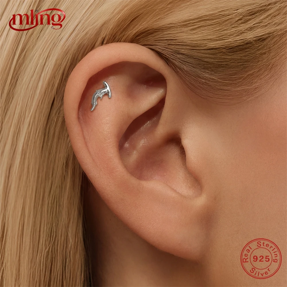 MLING 1PC Smooth Hammerhead Shark 925 Sterling Silver Flat Back Piercing Earring For Women INS Tragus Helix Cartilage Earring
MLING 1PC Smooth Hammerhead Shark 925 Sterling Silver Flat Back Piercing Earring For Women INS Tragus Helix Cartilage Earring