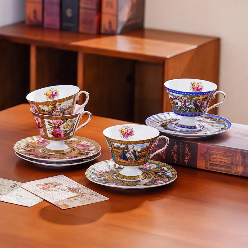 Bone China Rose Coffee High Foot Cups British Niche Retro Coffee Cup Plate Saucer Coffeeware Teaware Afternoon Tea Coffee Cup
Bone China Rose Coffee High Foot Cups British Niche Retro Coffee Cup Plate Saucer Coffeeware Teaware Afternoon Tea Coffee Cup