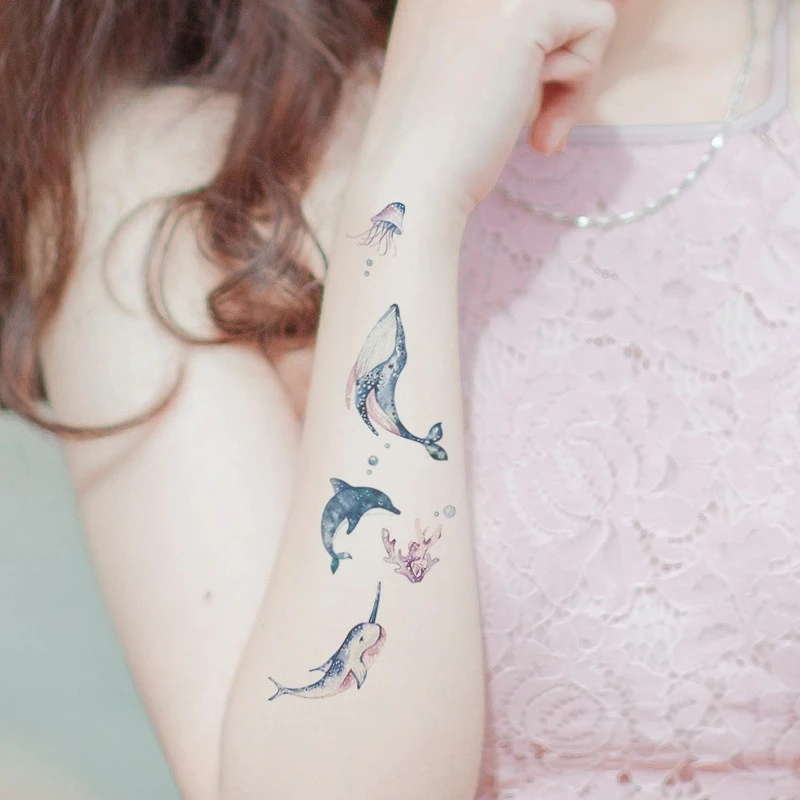 Tattoo stickers literary fashion ocean series tattoo stickers personalized makeup arm stickers
Tattoo stickers literary fashion ocean series tattoo stickers personalized makeup arm stickers
