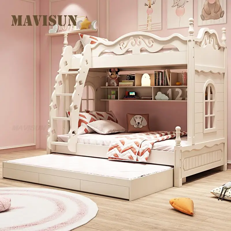 European-Style Children's Bunk Bed Minimalist Princess Simple Adult Exquisite Engraving White Finish Child Loft Bed For Girls
European-Style Children's Bunk Bed Minimalist Princess Simple Adult Exquisite Engraving White Finish Child Loft Bed For Girls