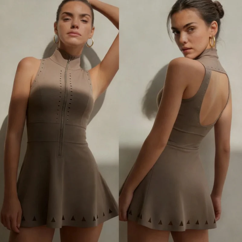 Sports Fitness One-Piece Skirt For Women Tight Beauty Back Hollow-Out Tennis Dress With Chest Pads Yoga Outfit Gym Clothes
Sports Fitness One-Piece Skirt For Women Tight Beauty Back Hollow-Out Tennis Dress With Chest Pads Yoga Outfit Gym Clothes