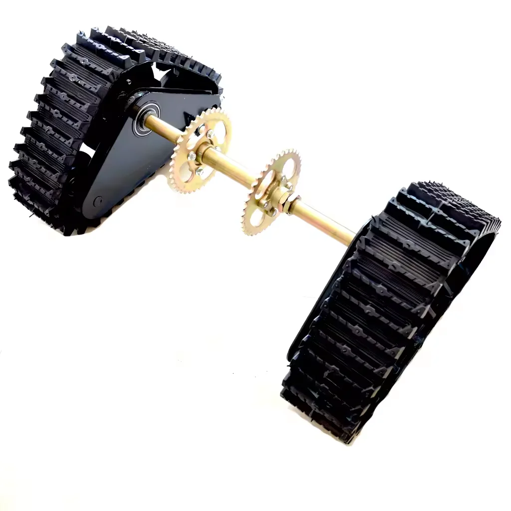 Electric starter kart UTV rear wheel all terrain snow track assembly with axle chain sprocket brake
Electric starter kart UTV rear wheel all terrain snow track assembly with axle chain sprocket brake