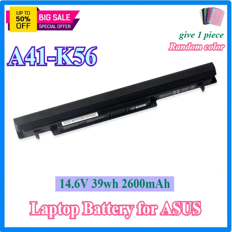 Высококачественный аккумулятор для ноутбука A41-K56 для ASUS K46 K46C K46CA K46CM K56 K56CA K56CM S46C S56C R505CA A32-K56 A42-K56
Высококачественный аккумулятор для ноутбука A41-K56 для ASUS K46 K46C K46CA K46CM K56 K56CA K56CM S46C S56C R505CA A32-K56 A42-K56