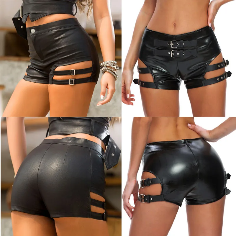 Sexy Black Faux Leather Shorts Asymmetrical High Waist Straight Leg Commute Style Summer Casual Pants for Women Nightclub Shorts
Sexy Black Faux Leather Shorts Asymmetrical High Waist Straight Leg Commute Style Summer Casual Pants for Women Nightclub Shorts