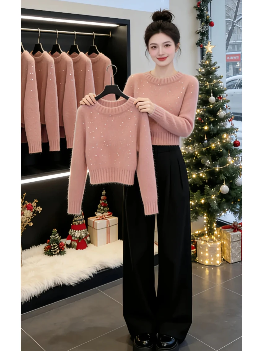 Женский облегающий свитер с круглым вырезом, мягкий, розовый, повседневный, модный, осенне-зимний, новинка, универсальный, премиум-класса
Женский облегающий свитер с круглым вырезом, мягкий, розовый, повседневный, модный, осенне-зимний, новинка, универсальный, премиум-класса