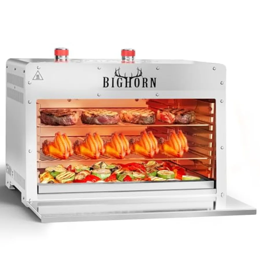 2 Burner Infrared Gas Grill 1500 Steak Cooker Salamander Broiler Tabletop Propane Grill with Pizza Stone for Outdoor Cooking St
2 Burner Infrared Gas Grill 1500 Steak Cooker Salamander Broiler Tabletop Propane Grill with Pizza Stone for Outdoor Cooking St