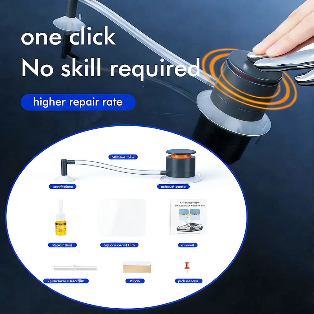 Набор для ремонта автомобильных стекол: жидкость для восстановления царапин и трещин на лобовом стекле, смола + лезвие + полоски
Набор для ремонта автомобильных стекол: жидкость для восстановления царапин и трещин на лобовом стекле, смола + лезвие + полоски