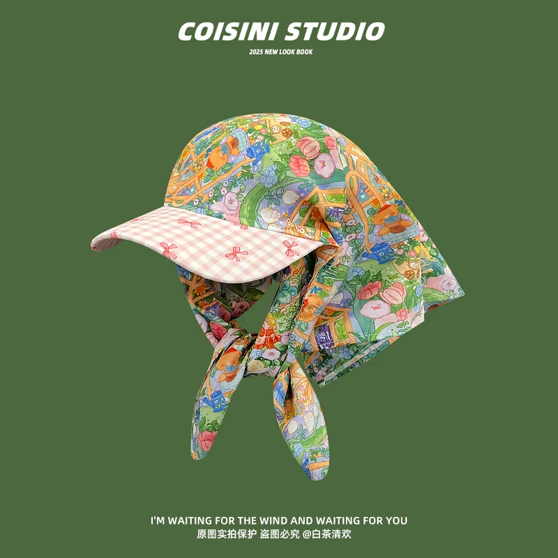 French Retro Literary Printing Headscarf Caps for Women Spring and Summer Outdoor Shopping Photo Seaside Vacation Sun Hat
French Retro Literary Printing Headscarf Caps for Women Spring and Summer Outdoor Shopping Photo Seaside Vacation Sun Hat