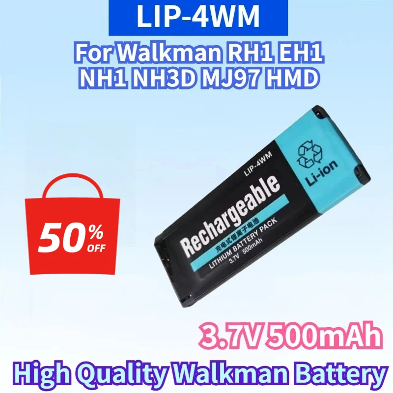 LIP-4WM 3.7V 500mAh Lithium-ion Rechargeable Battery for Sony RH1 EH1 NH1 NH3D MJ97 HMD High Quality Walkman Replacement Battery
LIP-4WM 3.7V 500mAh Lithium-ion Rechargeable Battery for Sony RH1 EH1 NH1 NH3D MJ97 HMD High Quality Walkman Replacement Battery