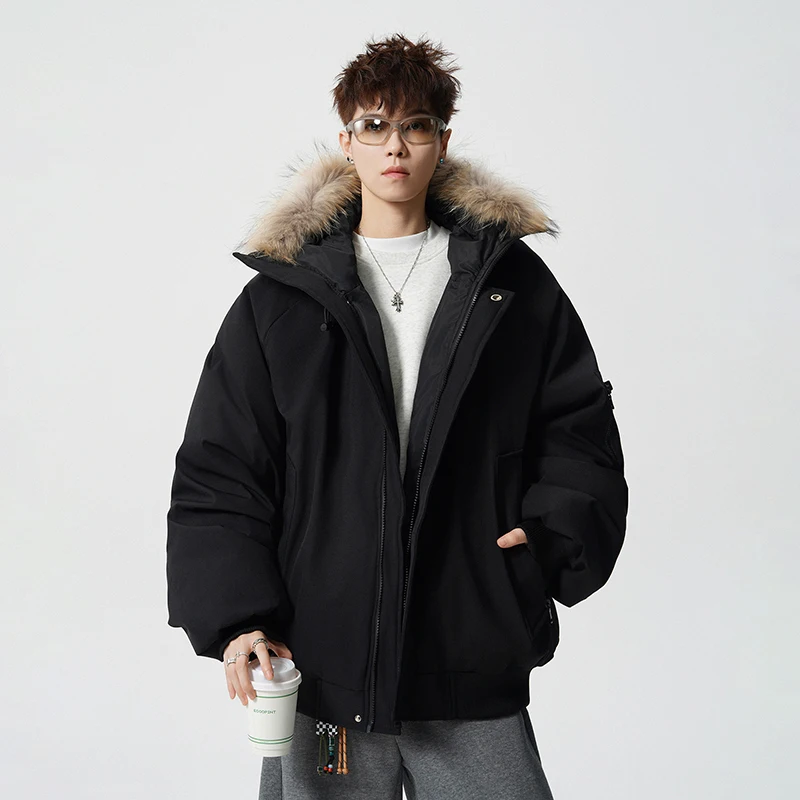 Men's Winter Thiened Warm Hooded down Jaet Elastic Cuff Sve Fur Collar Casual Sle Comfortable Polyester Fiber Coat
Men's Winter Thiened Warm Hooded down Jaet Elastic Cuff Sve Fur Collar Casual Sle Comfortable Polyester Fiber Coat