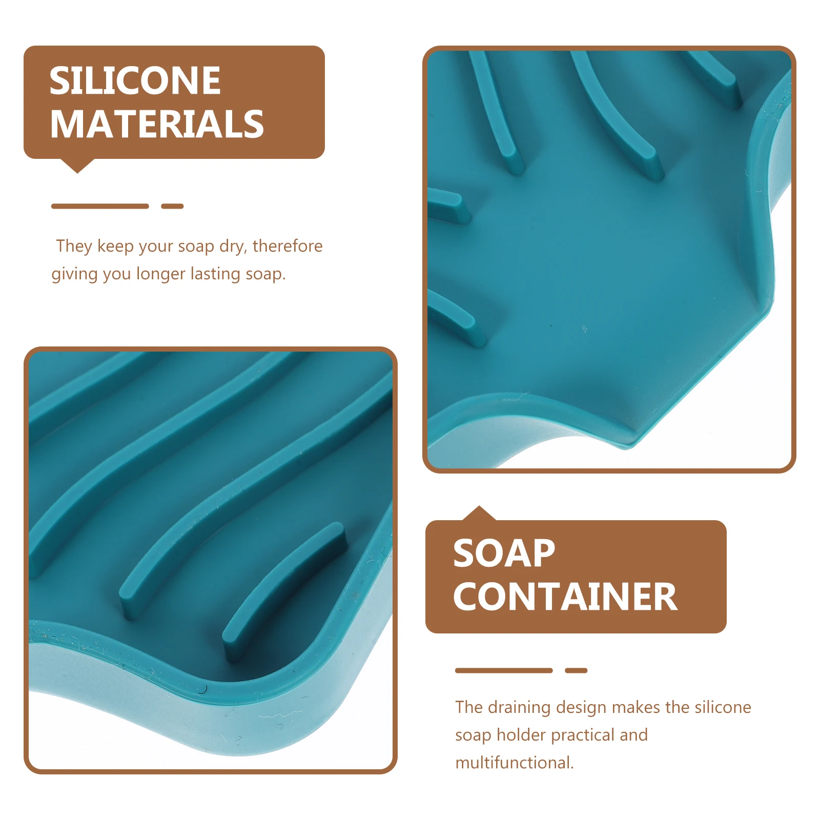 3pcs Silicone Soap Dishes Drain Holder Bathroom Sink Tray Storage Organizer Shower Stand Kitchen Soap Box
3pcs Silicone Soap Dishes Drain Holder Bathroom Sink Tray Storage Organizer Shower Stand Kitchen Soap Box