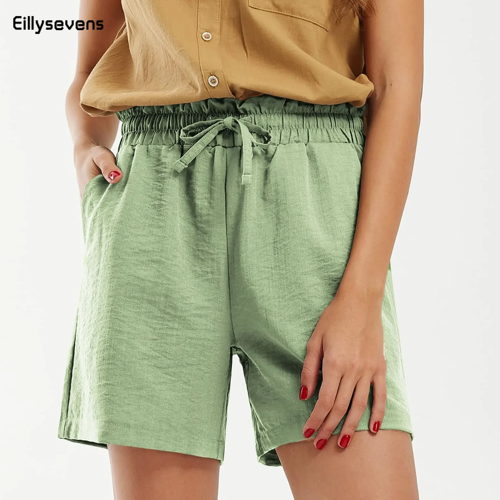 Summer Cotton Linen Loose Women'S Shorts Casual Straight Short Pants Harajuku Elastic Waist Wide Leg Knee Length Shorts Women
Summer Cotton Linen Loose Women'S Shorts Casual Straight Short Pants Harajuku Elastic Waist Wide Leg Knee Length Shorts Women