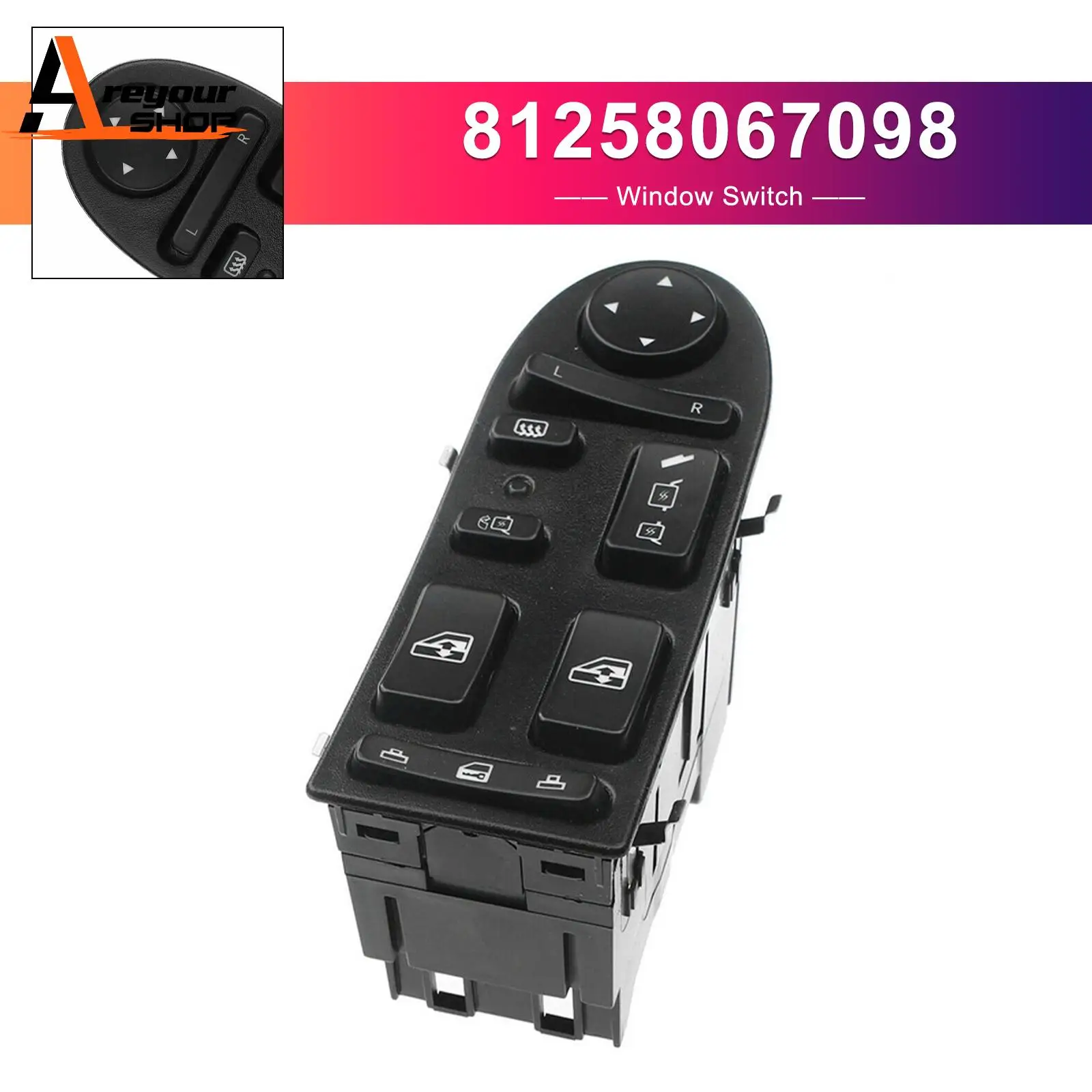 Window Switch 81258067098 for Man Truck Power Lifter Transmission 81258067074
Window Switch 81258067098 for Man Truck Power Lifter Transmission 81258067074