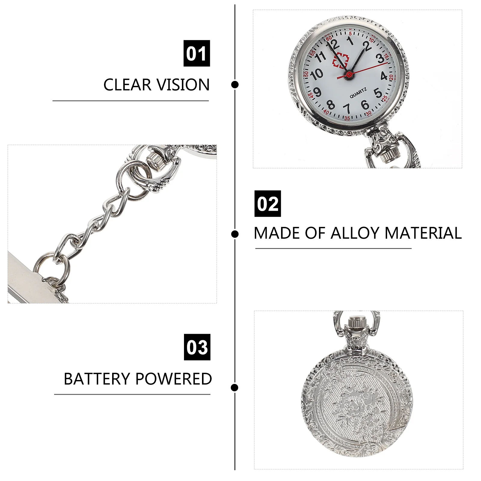 1Pcs Nurse Watch Professional Alloy Watch for Women Medical Staff Nursing Students Portable Hanging Timepiece
1Pcs Nurse Watch Professional Alloy Watch for Women Medical Staff Nursing Students Portable Hanging Timepiece