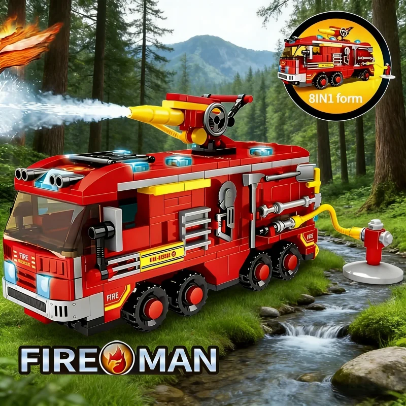 City Fire Station Building Blocks Set, Fire Fighting Rescue Theme Toy, Educational Construction Bricks, Perfect Gift for Kids
City Fire Station Building Blocks Set, Fire Fighting Rescue Theme Toy, Educational Construction Bricks, Perfect Gift for Kids