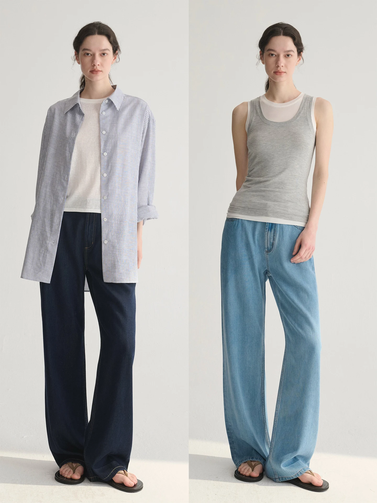 Comfortable Soft Thin Cool Rayon Straight Leg Jeans Two Colors Drapey Versatile Ladies Jeans Natural Waist Button Closure
Comfortable Soft Thin Cool Rayon Straight Leg Jeans Two Colors Drapey Versatile Ladies Jeans Natural Waist Button Closure