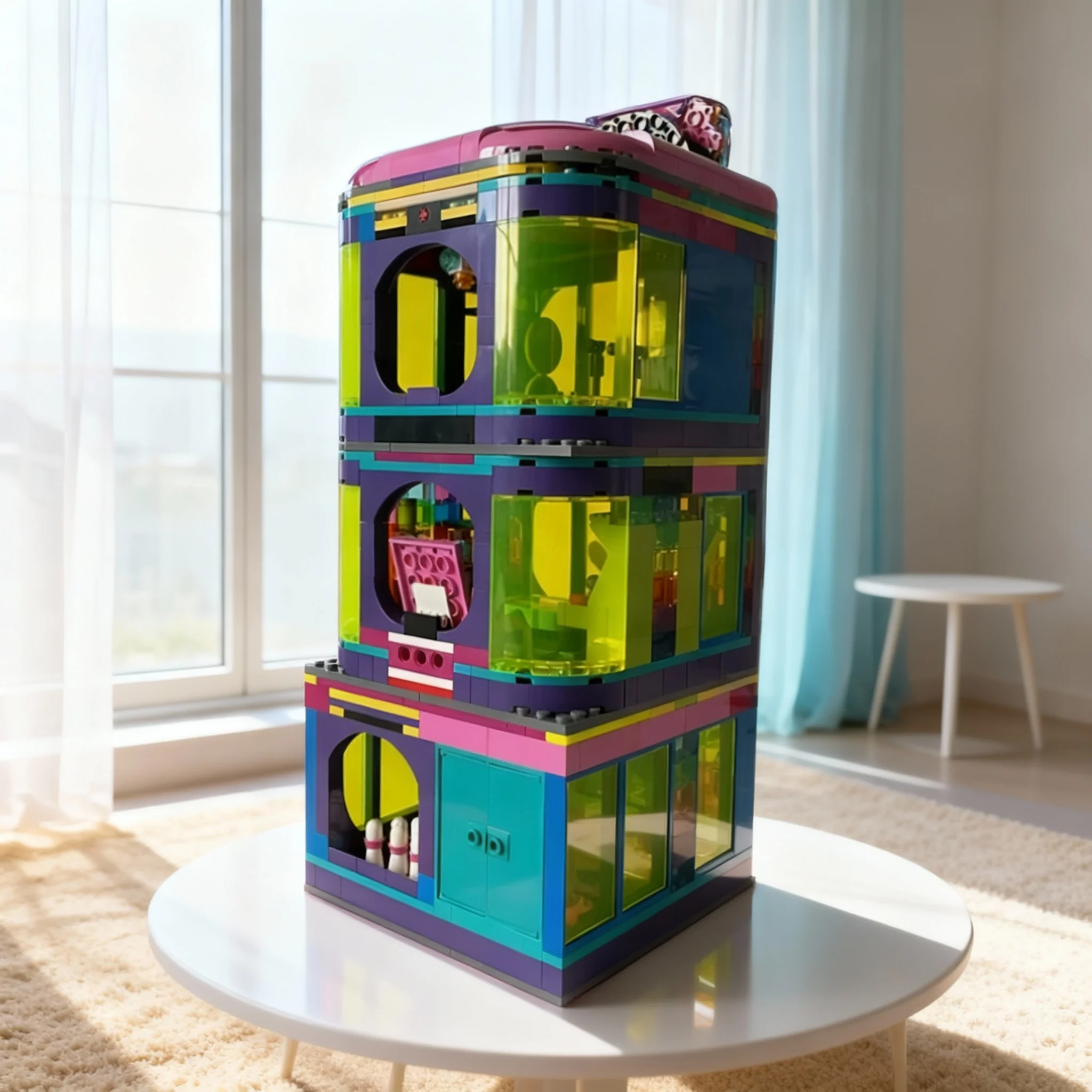 937 деталей MOC Roller Disco Arcade: Трехэтажная модульная модель для строительства, рождественский подарок, конструктор, креативная идея для самостоятельной сборки
937 деталей MOC Roller Disco Arcade: Трехэтажная модульная модель для строительства, рождественский подарок, конструктор, креативная идея для самостоятельной сборки